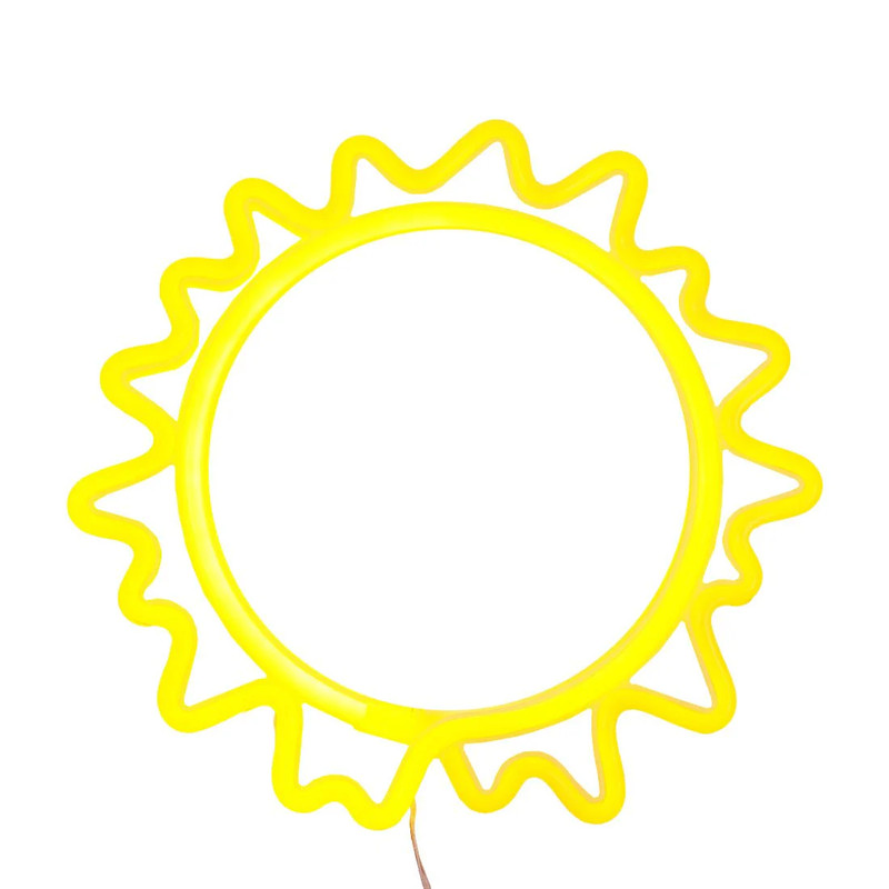 Led Neon Sun Shape - Yellow - إضاءة